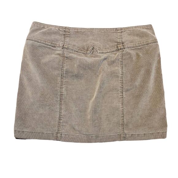 Gap Corduroy Mini Skirt Women's Snap Front Cotton Blend Ribbed Size 12 - Picture 2 of 10